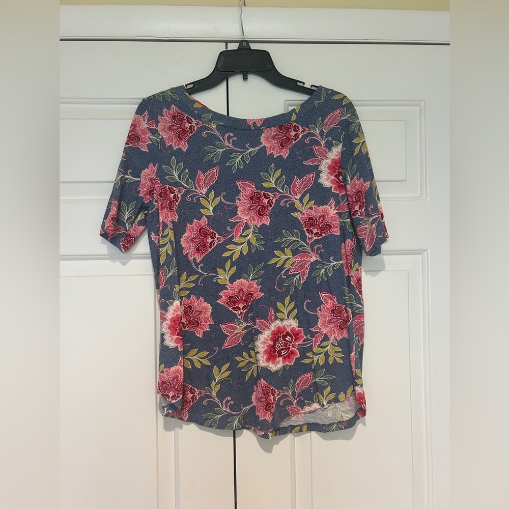 LOFT 100% Cotton Floral Tee